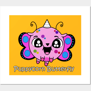 Puppycorn Butterfly Posters and Art